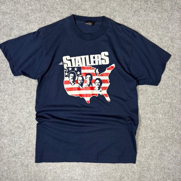 Screen Stars Best Other - Vintage The Statlers Band T Shirt Men Large Screen Stars Best Navy Single Stitch